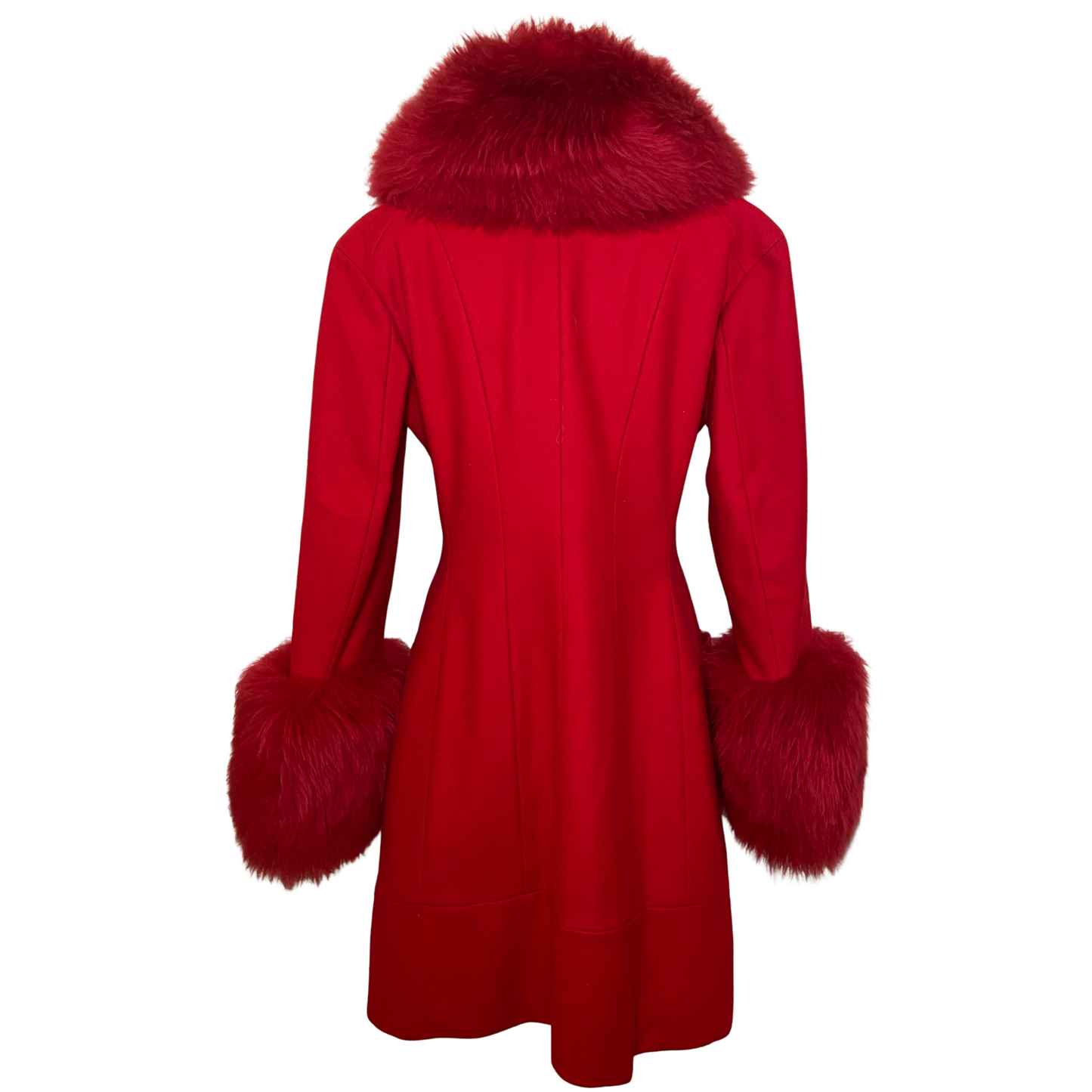 Vivienne Westwood 90's Red Faux Fur Poodle Coat