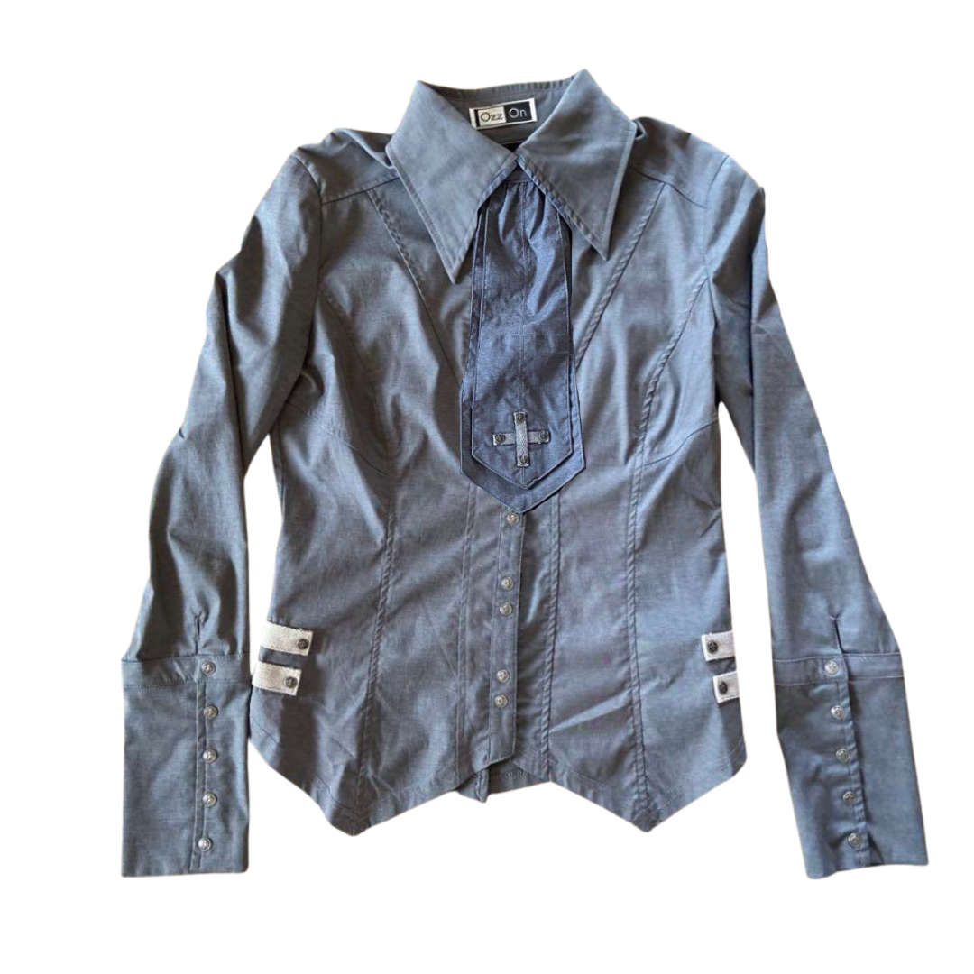 Ozz On Shirt & Tie Top