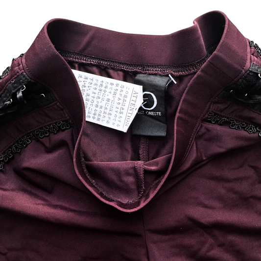 Ozz On/Croce Ruffle Lace Trim Mid-Length Pants