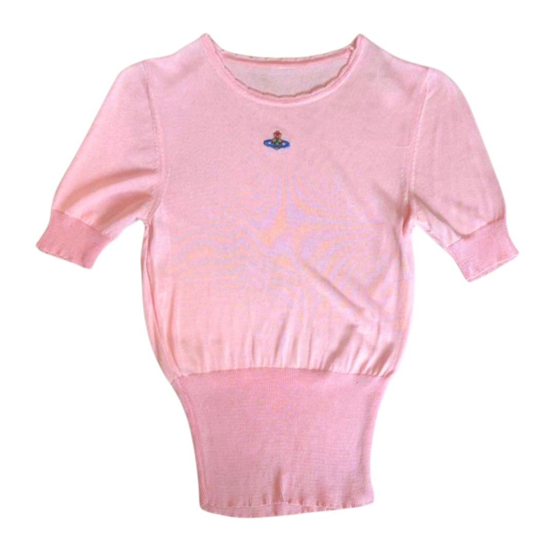 Vivienne Westwood 3/4 Sleeve Pink Top