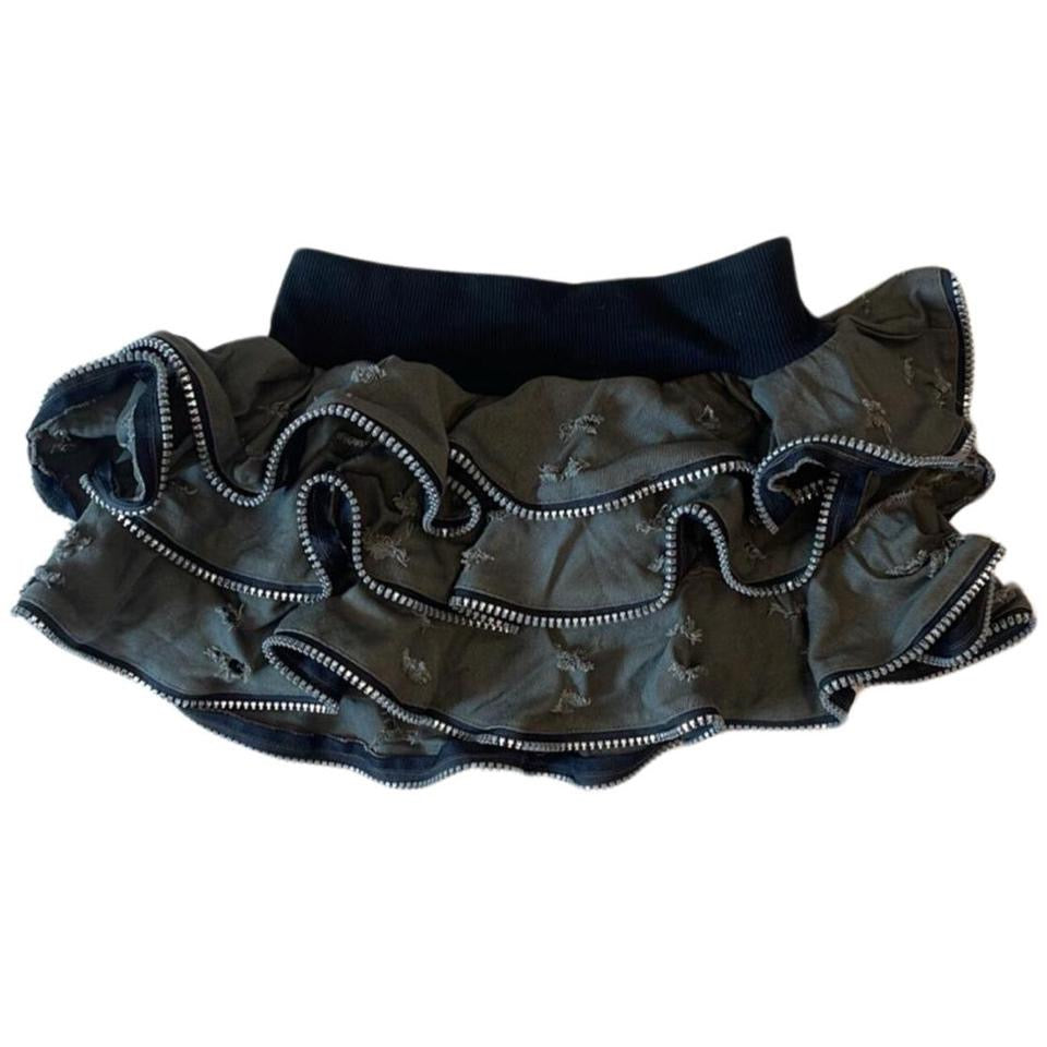 Glavil Tutuha Zip Layered Grey Khaki Skirt
