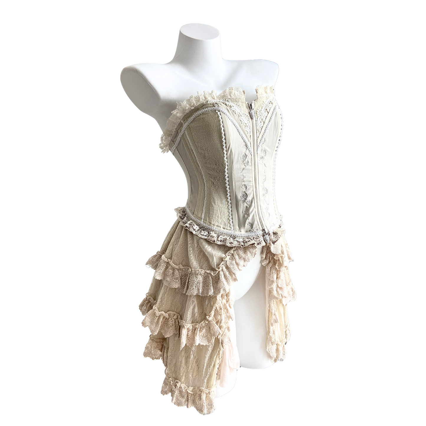 Ozz oneste Corset Dress w/ Rose Floral Details