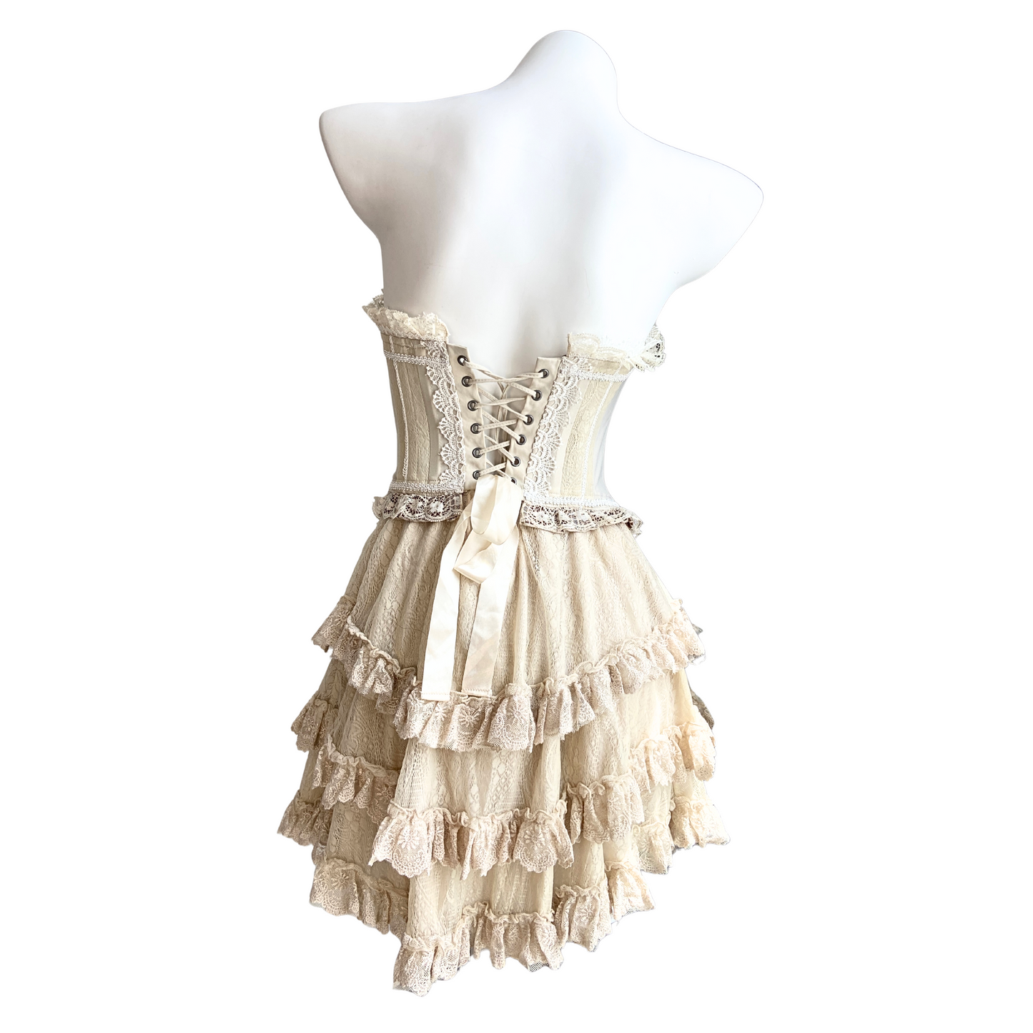 Ozz oneste Corset Dress w/ Rose Floral Details