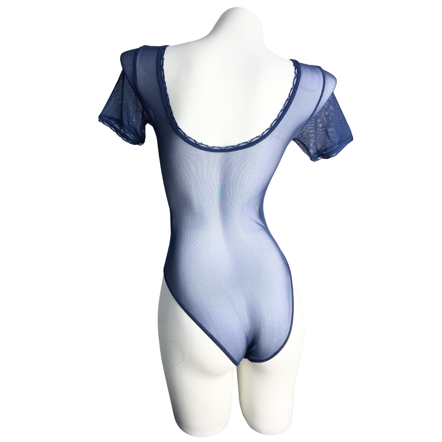 Vivienne Westwood Sock Shop 1992 Boulle Blue Print Sheer Toile Bodysuit