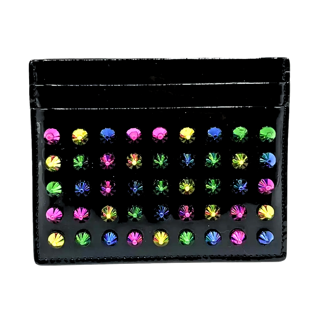 Christian Louboutin Patent Wallet Studded Card Holder