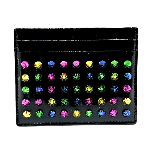 Christian Louboutin Patent Wallet Studded Card Holder