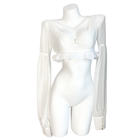 Alice Auaa Cropped Sheer Top