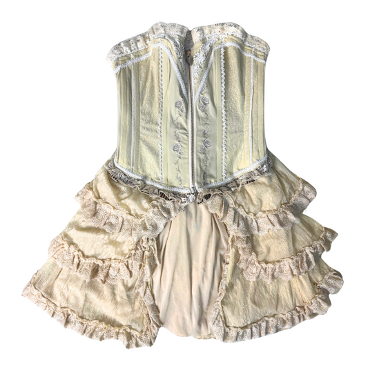 Ozz oneste Corset Dress w/ Rose Floral Details