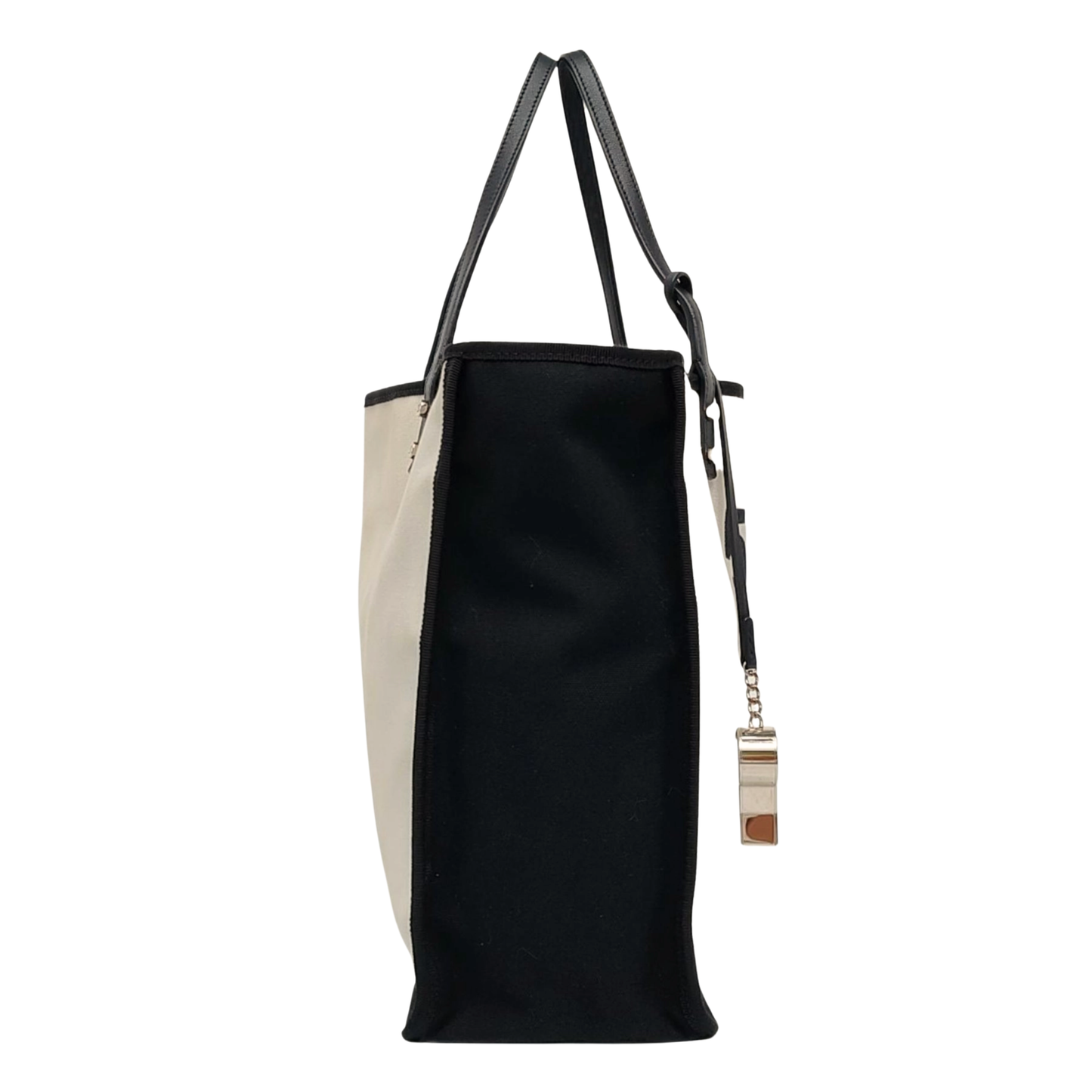 Chanel Shoulder Canvas Tote Bag with Charm