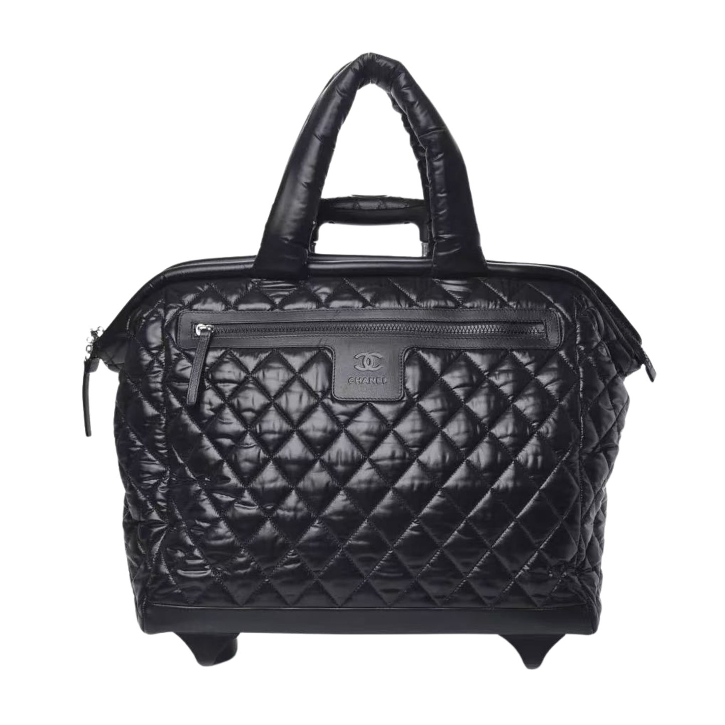 Chanel 2012 Coco Cocoon Quilted Case Trolley Black Luggage