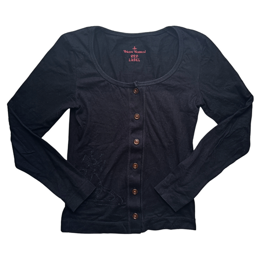 Vivienne Westwood Red Label Black Charcoal Orb Cardigan