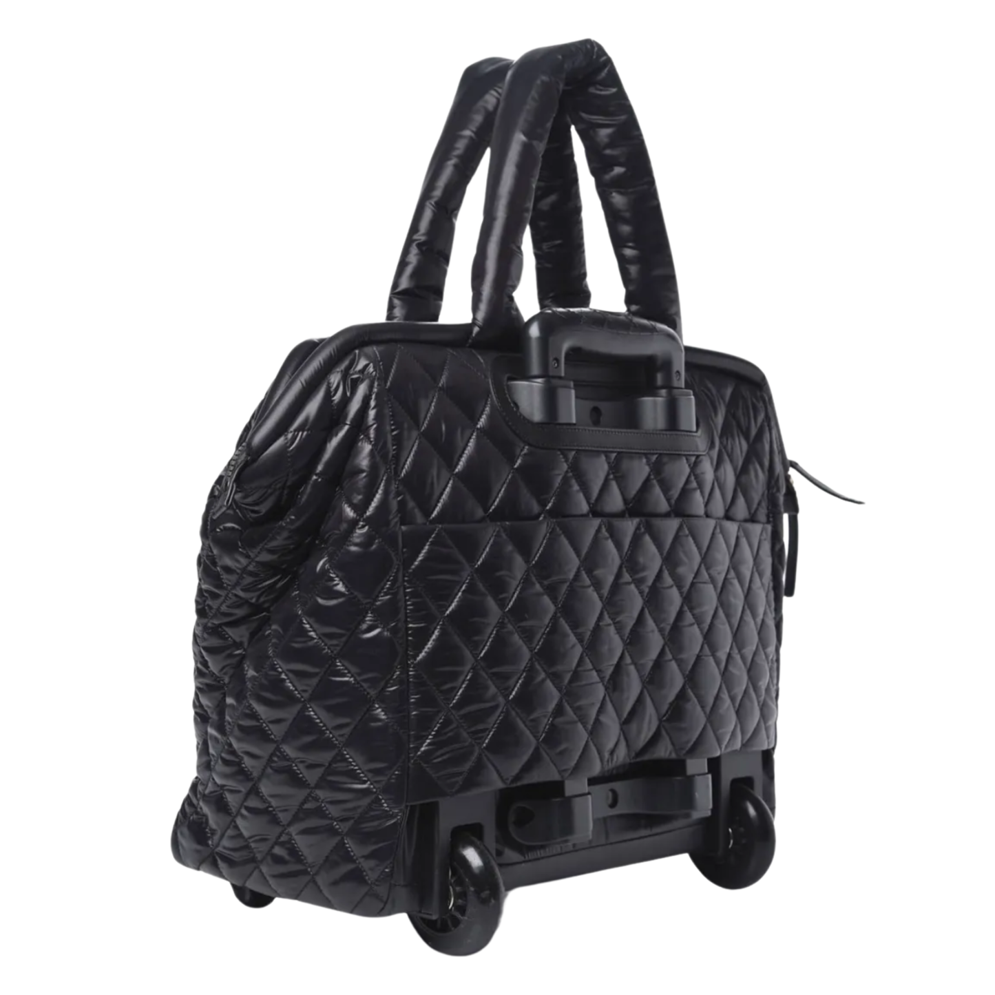 Chanel 2012 Coco Cocoon Quilted Case Trolley Black Luggage