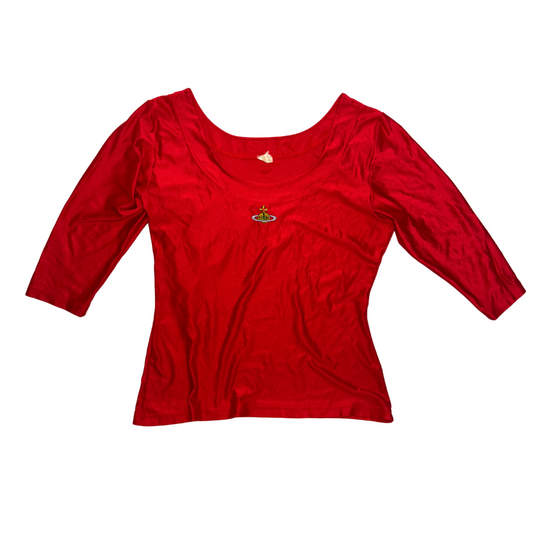 Vivienne Westwood Inspired Red 3/4 T-Shirt Top