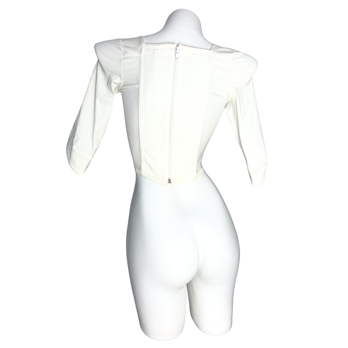 Vivienne Westwood 90's White Orb 3/4 Sleeve Corset