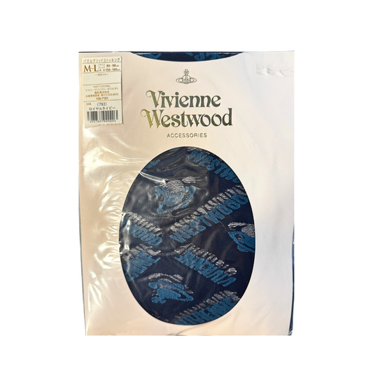 Vivienne Westwood Blue Orb & Name Print Tights