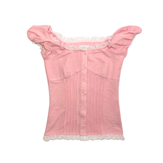 Cherie Lou Pink Lace Top
