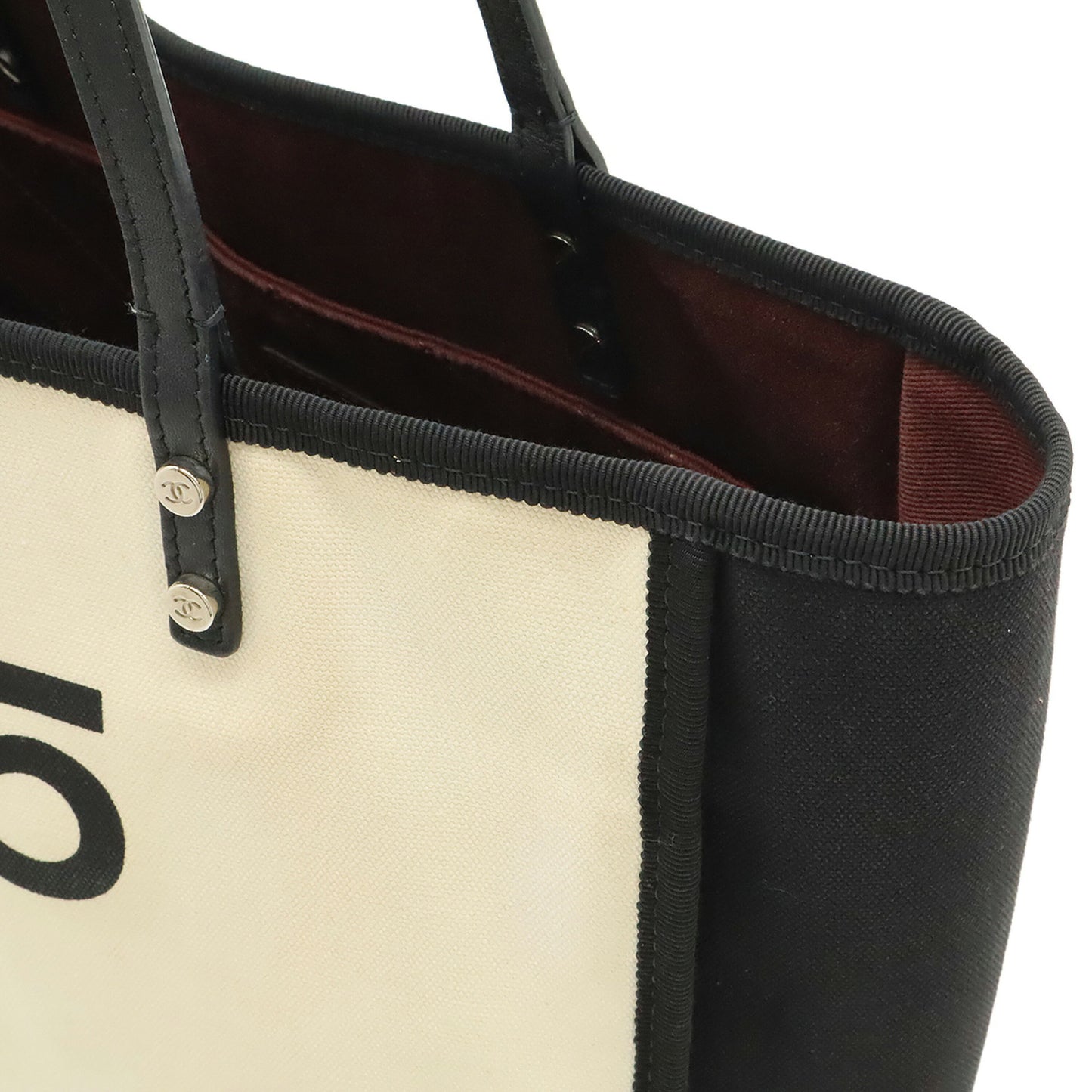 Chanel Shoulder Canvas Tote Bag with Charm