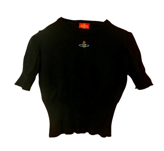 Vivienne Westwood Milan Label Navy Blue Orb Top