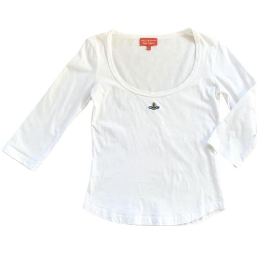 Vivienne Westwood White 3/4 Sleeve T-Shirt