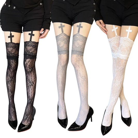 Garter Cross Tights
